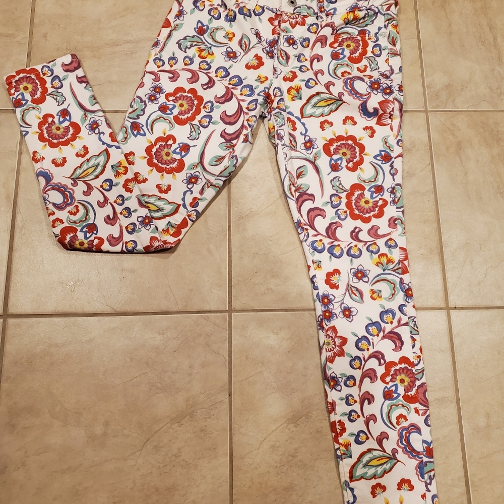 Anthropologie Floral Pilcro Jeans